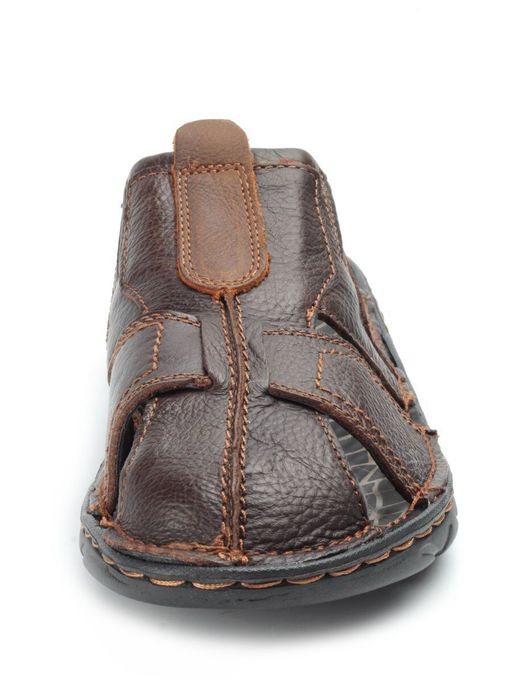 P2322-10 BROWN Тапочки мужские (натуральная кожа) - Фабричный китай фото 8