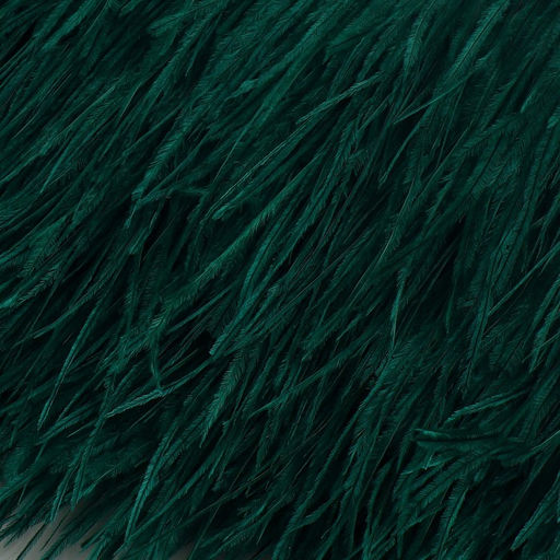 Перья страуса декоративные, на ленте, 8-10 см, 5±0.5 м, зелёные