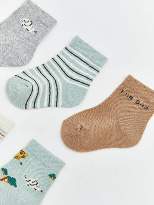 Desenli Erkek Bebek Soket ?orap 5li