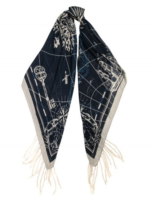 Платок жен. виск+шерсть 130х130 LDR33-956-12