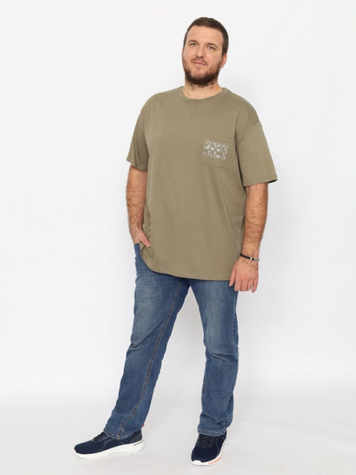 CRB wear/CWLM 60323-35 Футболка мужская,хаки/Ex.Cherubino  фото 3