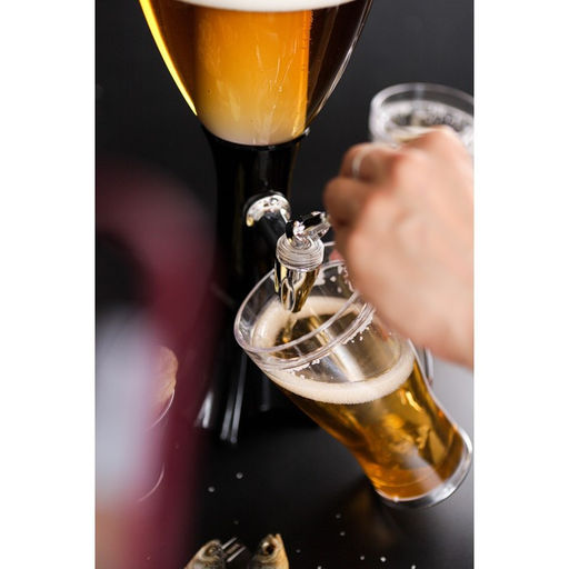 Башня пивная Вавилон, колба 2 л, подсветка, батарейки Ag10, пластик, чёрная - Simaland фото 11