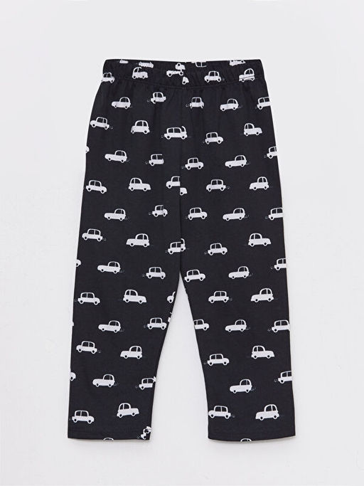 Polo Yaka Uzun Kollu Bask?l? Erkek Bebek Pijama Tak?m - Waikiki фото 3