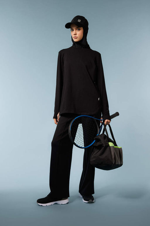 DeFactoFit Длинная футболка с круглым вырезом и длинными рукавами для спортсменов  фото 2