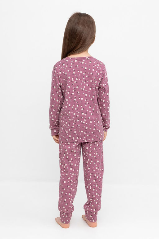 К 1561/темная орхидея,цветочный танец пижама дет