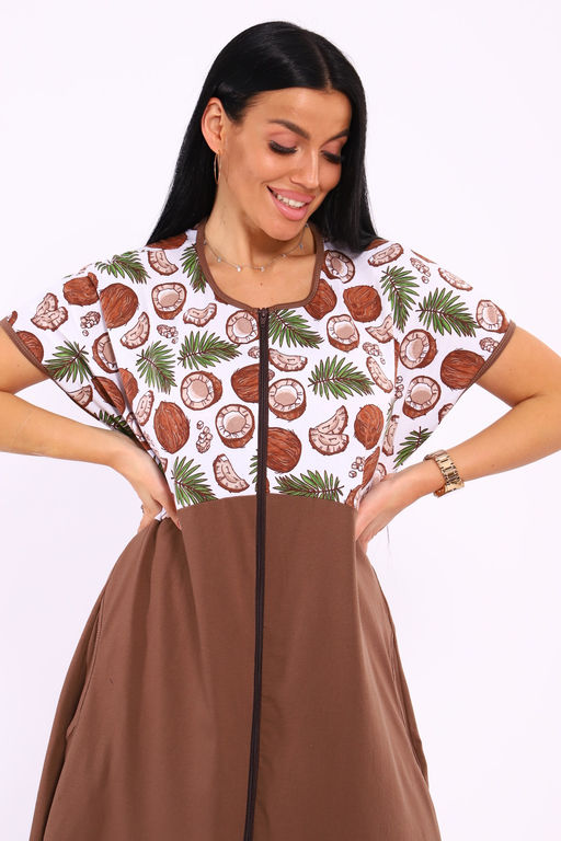 Халат на молнии Кокос