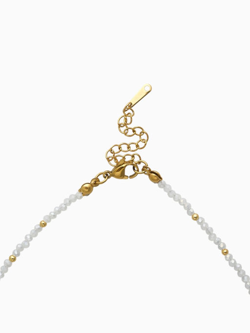 Чокер из бисера «Хрусталь», разноцветный в золоте, 37 см + 5 см доп, цепочка