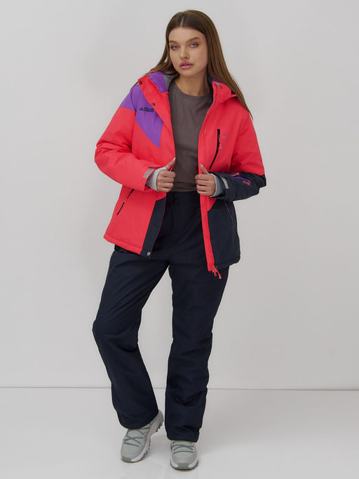 Горнолыжный костюм женский зимний малинового цвета 02805M - Mtforce фото 7