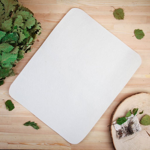 Коврик для бани Классический войлок белый 47х38 см - Добропаровъ фото 3