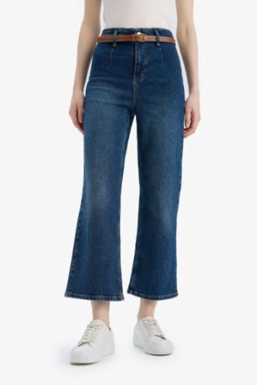 Culotte Yuksek Bel Bilek Boy Jean Y?kamal? Pantolon