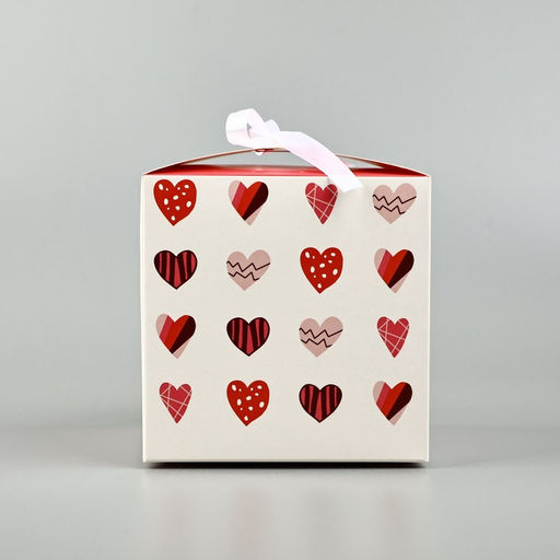 Цена за 2 шт. Коробка подарочная складная, упаковка, «Я тебя люблю», 12×12×12 см