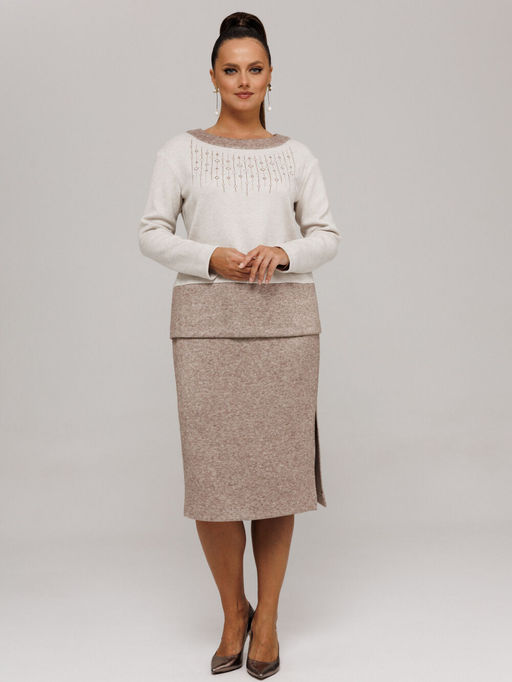 Костюм Galean Style 994 беж с коричневым