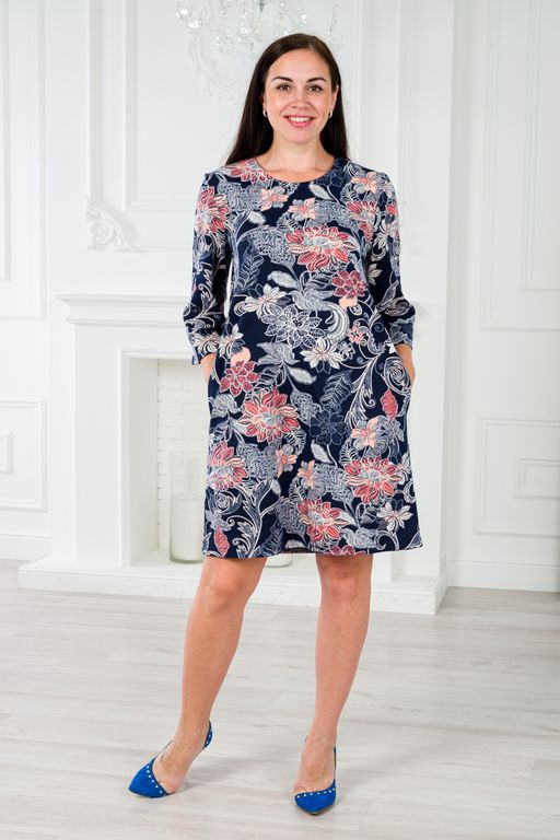 Платье женское из милано Амалия узор - Амадэль фото 4