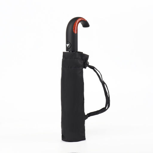 Зонт полуавтоматический Однотон, 3 сложения, 8 спиц, R = 49 см, цвет чёрный - Simaland фото 10