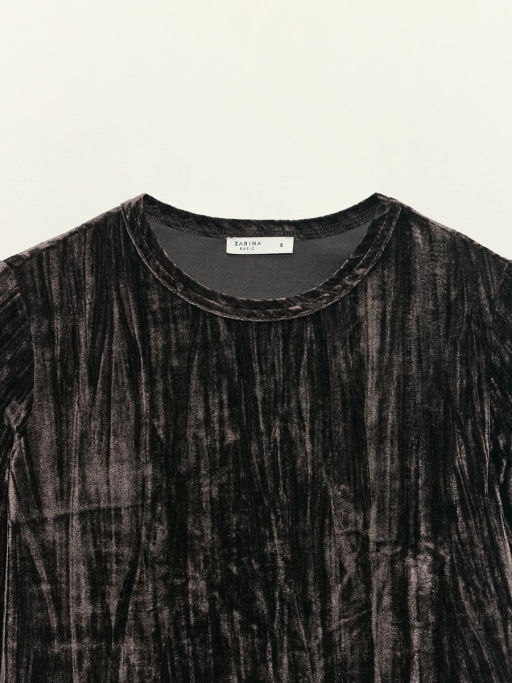 Футболка с коротким рукавом из бархата / Zarina