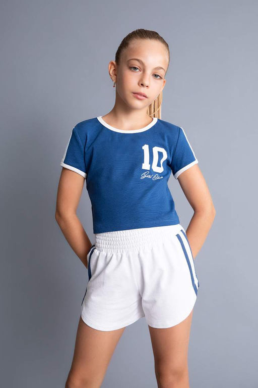 Базовые шорты для девочек - Defacto фото 3