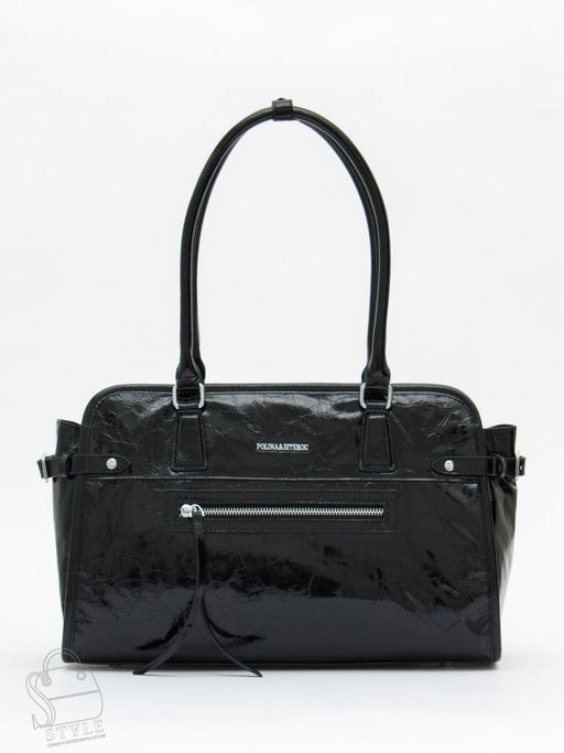 Сумка женская кожаная 8053Q black Polina&Eiterou  фото 2