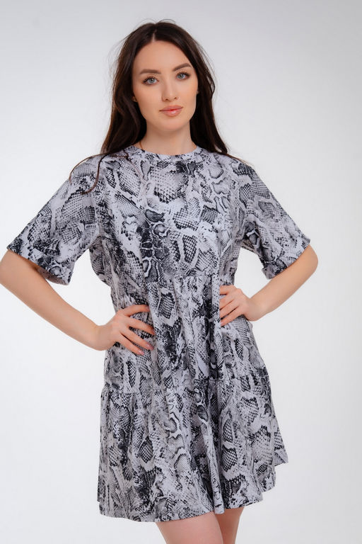 Платье женское из кулирки Бохо кобра