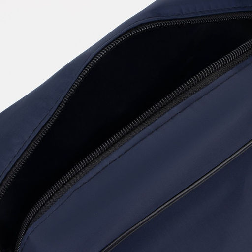 Косметичка на молнии с ручкой, объёмная, большая, тёмно-синяя - Simaland фото 3