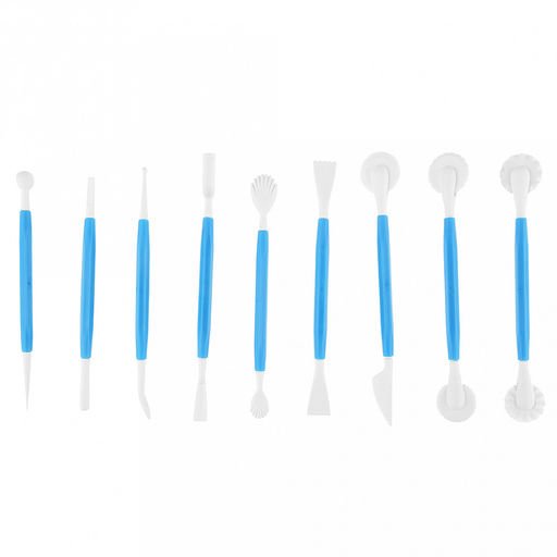 Инструмент для моделирования кондитерских украшений Модельер 9 предметов, 15-16,7см, двухсторонние наконечники, пластик, цвета микс, в блистере (Китай) - Домашняя мода фото 9