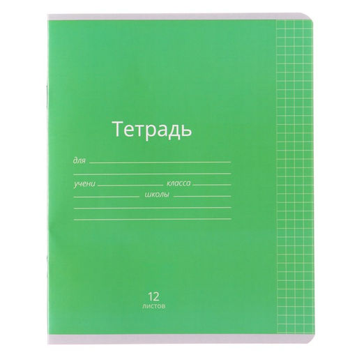Цена за 20 шт. Тетрадь 12 листов в клетку Calligrata «Однотонная Классика яркая», обложка мелованная бумага, ВД-лак, блок офсет, белизна 95%, МИКС