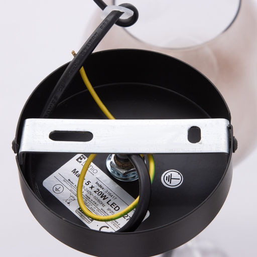 Люстра «Оливия», 5×60 Вт Е27, черный