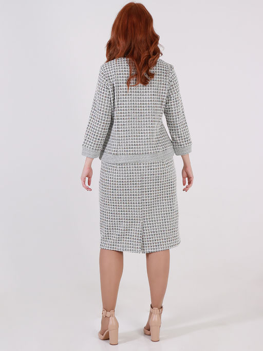 Серое базовое платье для работы - Almond фото 4