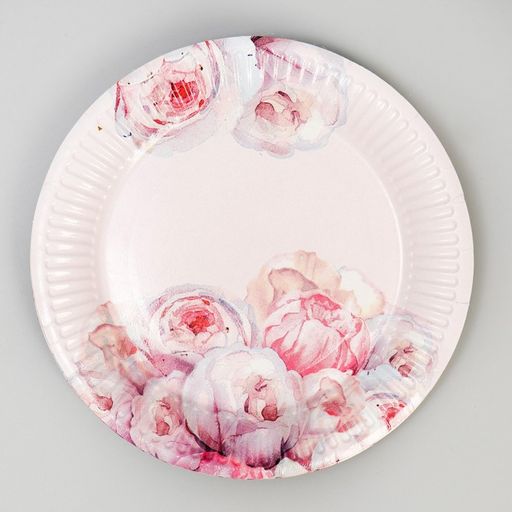 Набор бумажной посуды Нежные пионы - Страна карнавалия фото 3