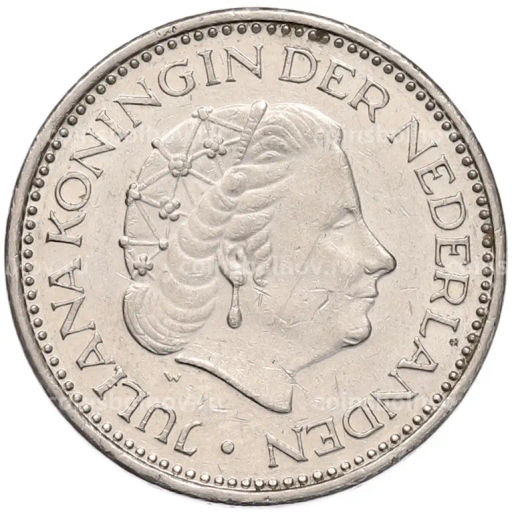 Монета 1 гульден 1973 года Нидерланды