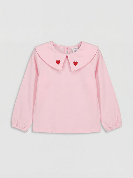 Kalp Nak??l? K?z ?ocuk Penye Ti??rt