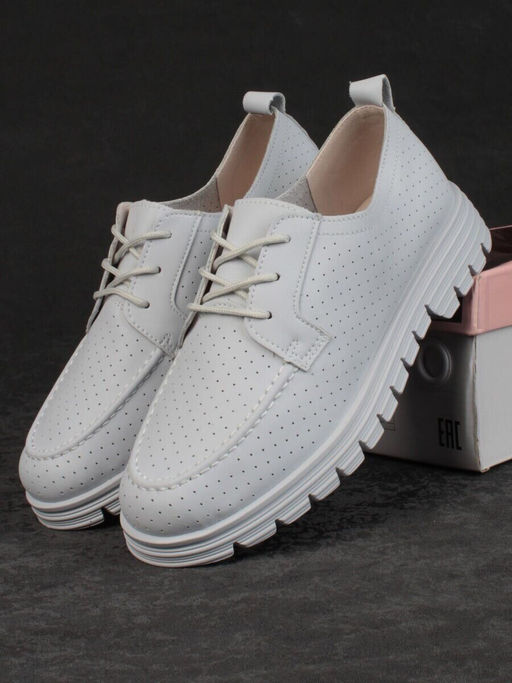 03-PDD161-5 GRAY/LT. BLUE Полуботинки женские (натуральная кожа)