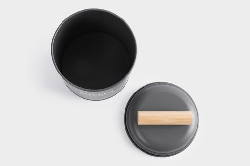 Банка для сыпучих продуктов, 1 л, металл/дерево, графитовая, Local - Anna lafarg фото 5