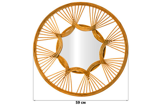 Зеркало настенное декоративное 59*59*2 см. - Elan gallery фото 2