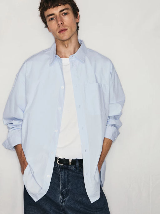 Рубашка oversize из 100% хлопка / Zarina  фото 2