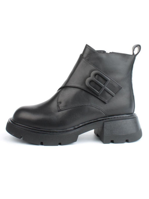 04-M3-L857 BLACK Ботинки зимние женские (натуральная кожа, натуральный мех)