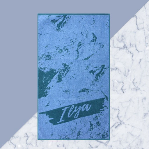 Полотенце махровое Этель Илья, 50?90 см, 100% хлопок, 420 г/м?, синее