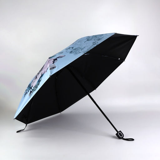 Зонт механический «Пионы», эпонж, 4 сложения, 8 спиц, R=48/55 см, d=96 см, МИКС