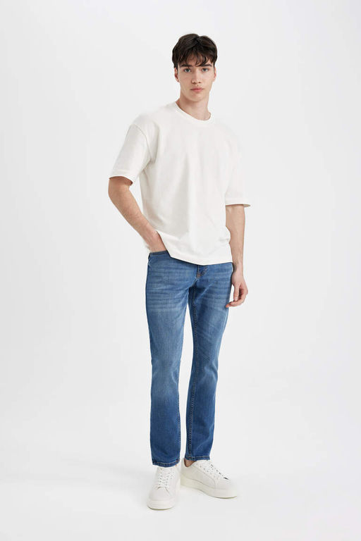 Pedro Slim Fit Джинсовые брюки узкого кроя с нормальной талией и узкими штанинами - Defacto фото 2