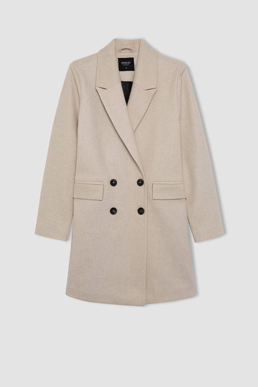 Пальто Ka_e стандартного кроя - Defacto фото 6