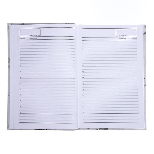 Цена за 2 шт. Ежедневник недатированный А5, 128 листов «БЕЛЫЙ МРАМОР», твёрдая обложка, глянцевая ламинация