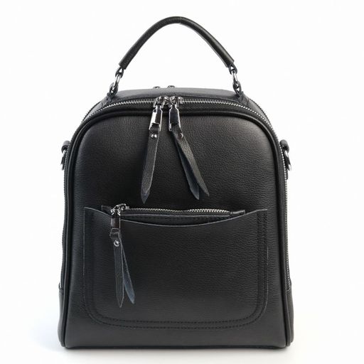 Женский кожаный каркасный рюкзак 88001-Е Блек - Sergio valentini фото 3