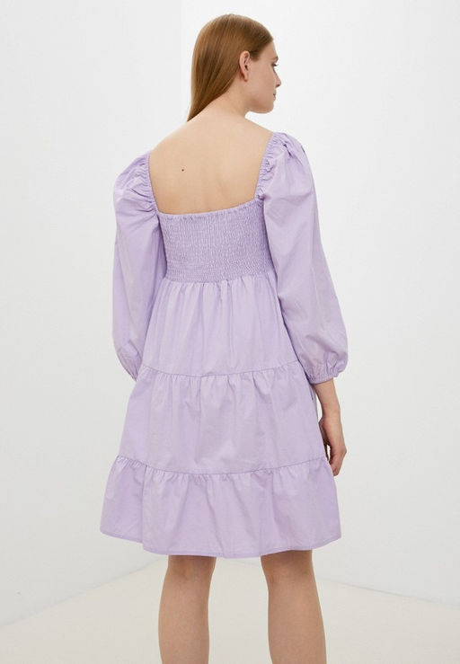 Хлопковое платье с пышными рукавами - Incity фото 8