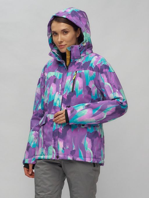 Горнолыжный костюм женский фиолетового цвета 02302-1F - Chunmai фото 7