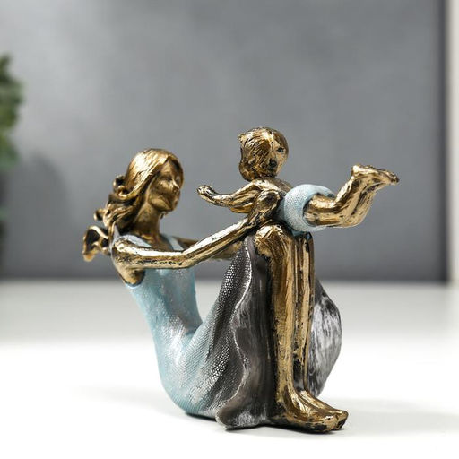 Цена за 2 шт. Фигурка полистоун «Мама с сыном», 9.5×6.5×17 см
