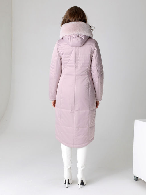 Не продается на маркетплейсах! 23402 Пальто серо-розовый - Dizzyway фото 3