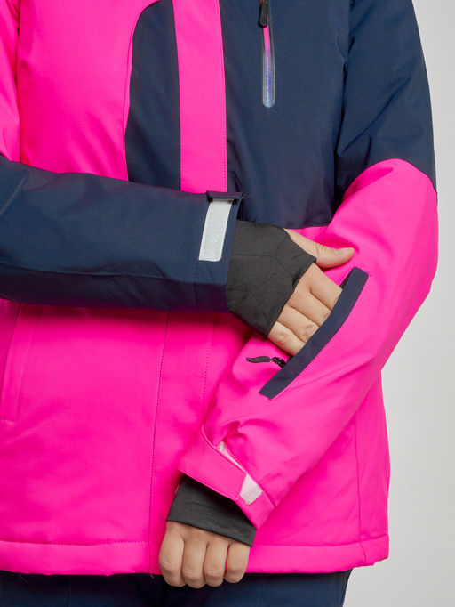 Горнолыжная куртка женская зимняя розового цвета 33307R - Mtforce фото 6