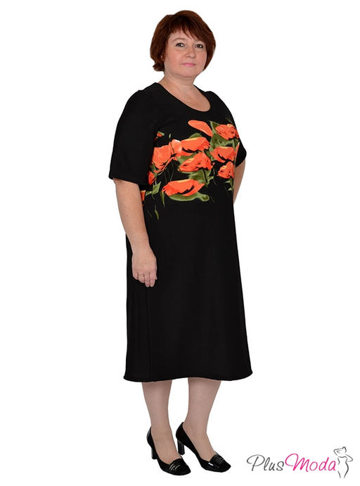 Платье Модель №498 размеры 44-82 - Plusmoda фото 2