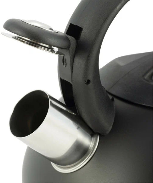 Чайник 2,5л из нержавеющей стали со свистком и ручкой из нейлона (100302) - Kamille фото 5