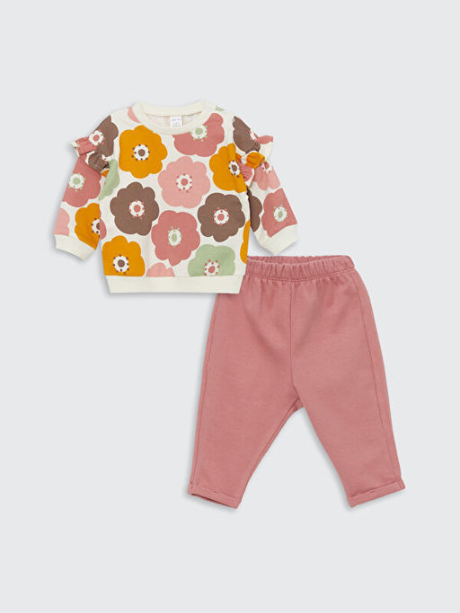 Bisiklet Yaka Uzun Kollu K?z Bebek Kazak ve Tayt 2li Tak?m