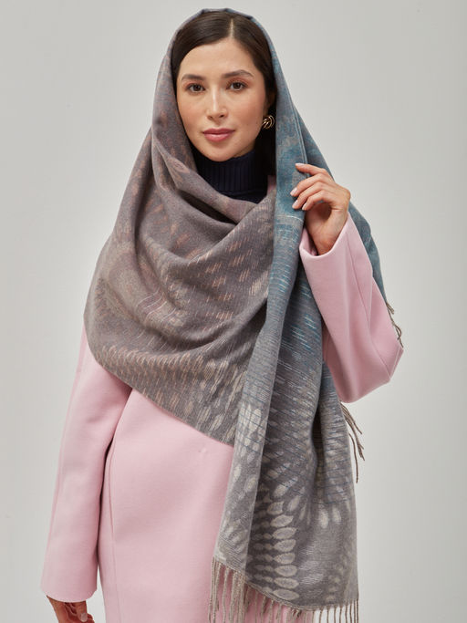 В составе шерсть ! теплый двусторонний палантин - Tantino фото 2